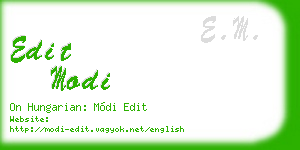 edit modi business card